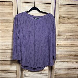 Simply Vera Vera Wang Lavender Textured Blouse Size XL